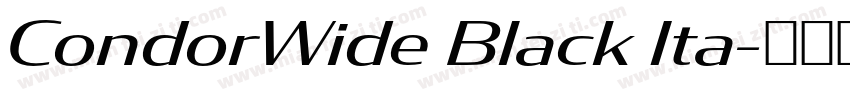 CondorWide Black Ita字体转换